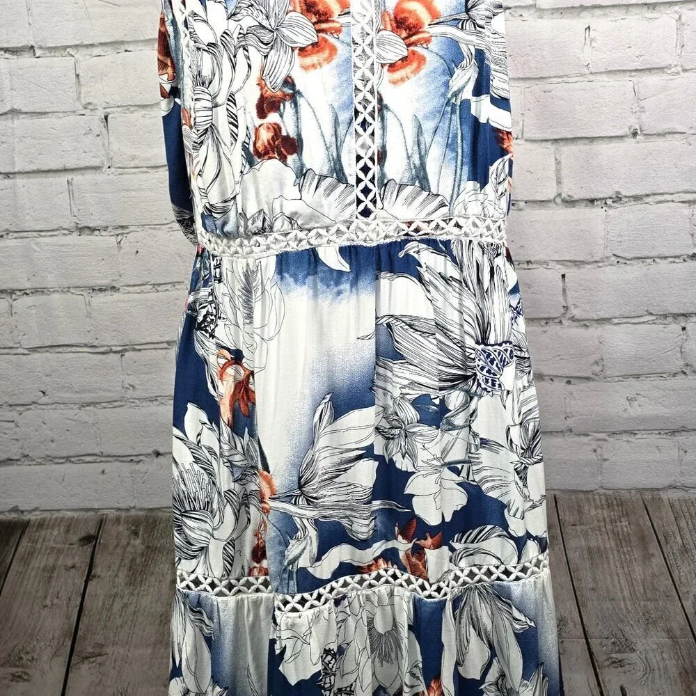 JAASE ENDLESS BOHEMIAN MAXI DRESS MAGNIOLIA PRINT FLORAL SIZE XL NWT - Picture 2 of 10
